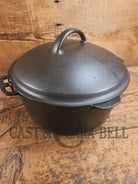 1930’s Beautiful fully restored Wagner #8A Dutch Oven with Sawtooth drip style lid. Perfect for soups breads or stews!