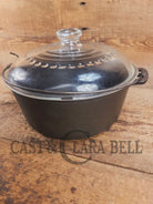 1930’s Beautiful! Wagner #8 Dutch Oven with GLASS lid! 1268. Perfect for soups breads or stews! Dutch Ovens Trivets &