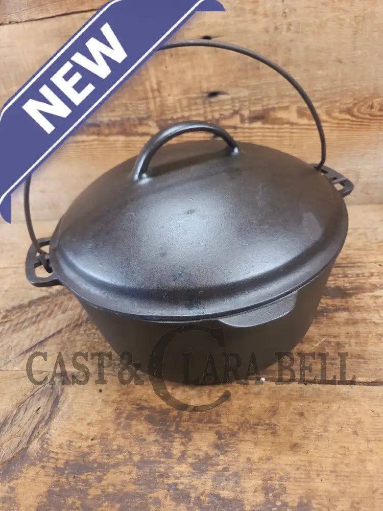1930’s Beautiful! Wagner #8 Dutch Oven with High Dome Sawtooth pattern Lid 1268 A. Perfect for soups breads or stews!