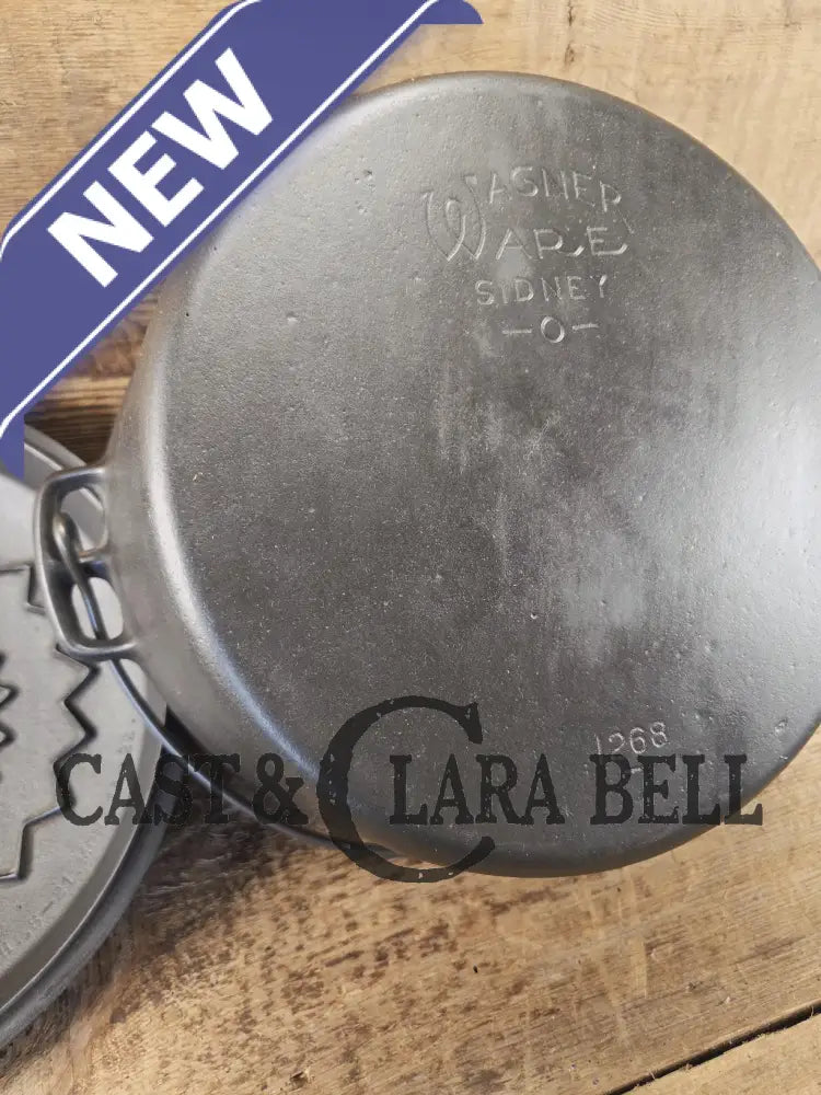 1930’s Beautiful! Wagner #8 Dutch Oven with Sawtooth pattern Lid 1268 B. Perfect for soups breads or stews! Dutch Ovens