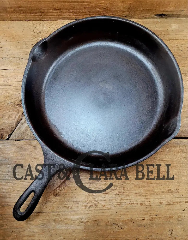 1930’S Big Wagner #10 Skillet 11 3/4 Inch Skillet Made In Usa W. Great Bacon Sleek Glassy Surface!