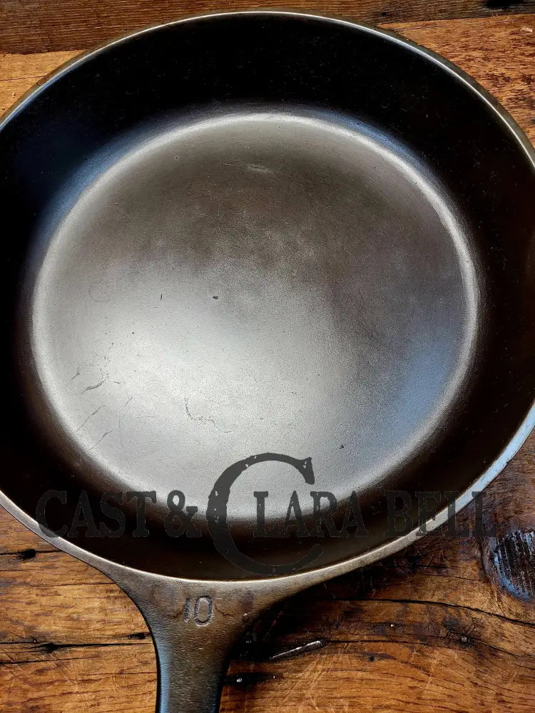 1930’S Big Wagner #10 Skillet 11 3/4 Inch Skillet Made In Usa W. Great Bacon Sleek Glassy Surface!