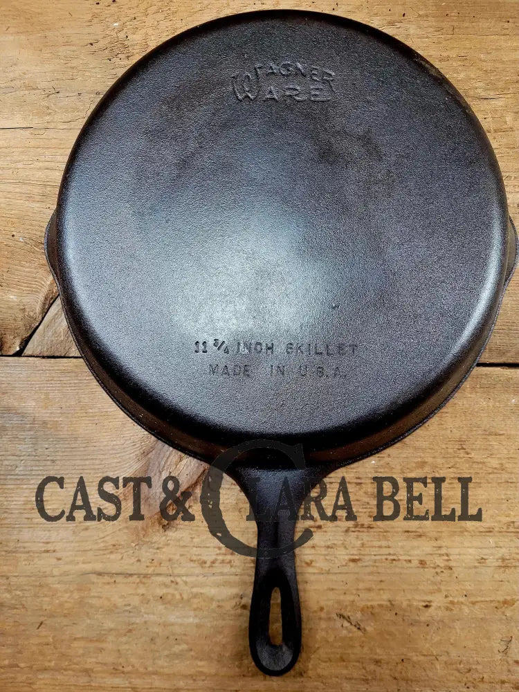 1930’S Big Wagner #10 Skillet 11 3/4 Inch Skillet Made In Usa W. Great Bacon Sleek Glassy Surface!