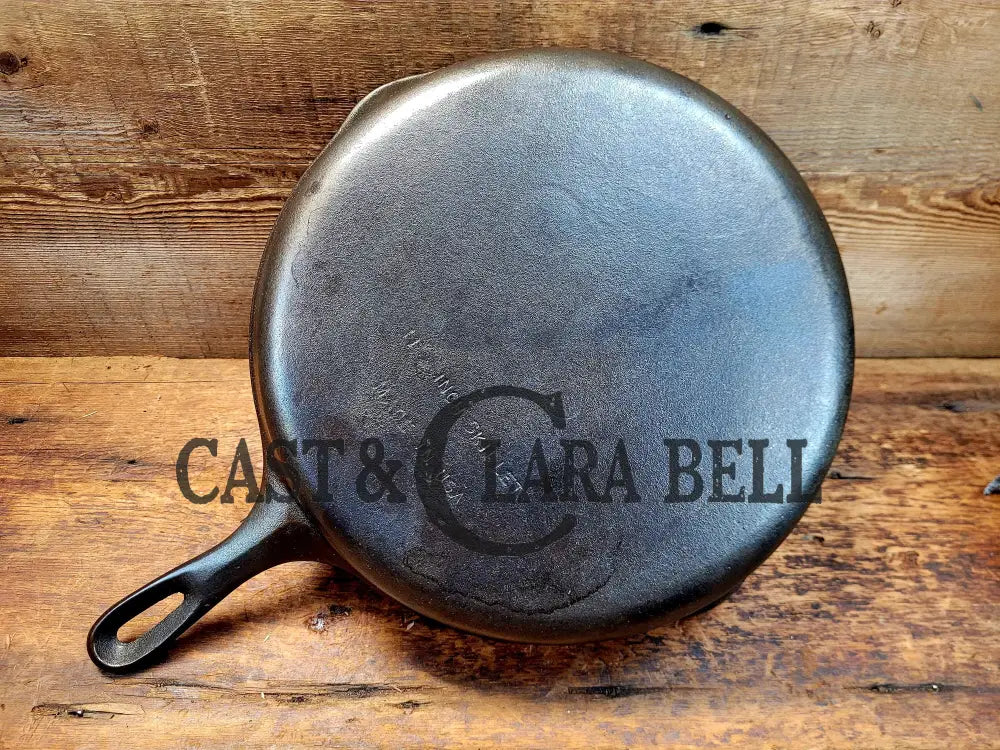 1930’S Big Wagner #10 Skillet 11 3/4 Inch Skillet Made In Usa W. Great Bacon Sleek Glassy Surface!