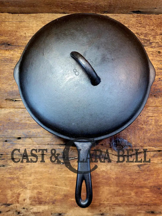 1930’S Birmingham Stove & Range (Bsr) Red Mountain Series #8 Deep Skillet 8 With Lid 8B. Restored