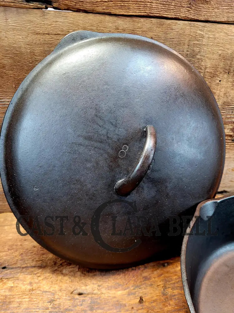 1930’S Birmingham Stove & Range (Bsr) Red Mountain Series #8 Deep Skillet 8 With Lid 8B. Restored