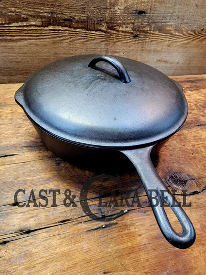 1930’S Birmingham Stove & Range (Bsr) Red Mountain Series #8 Deep Skillet 8 With Lid 8B. Restored