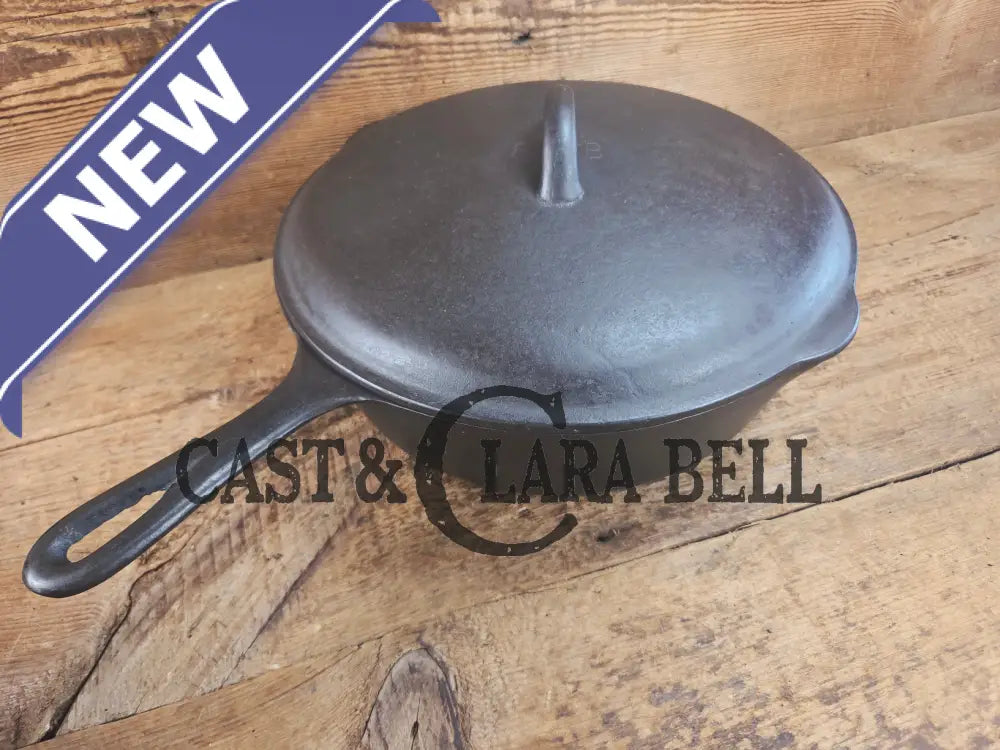 1930’s Birmingham Stove & Range (BSR) Red Mountain Series #8G2 Deep Skillet 8 with Lid 8B. Restored and ready to fry!