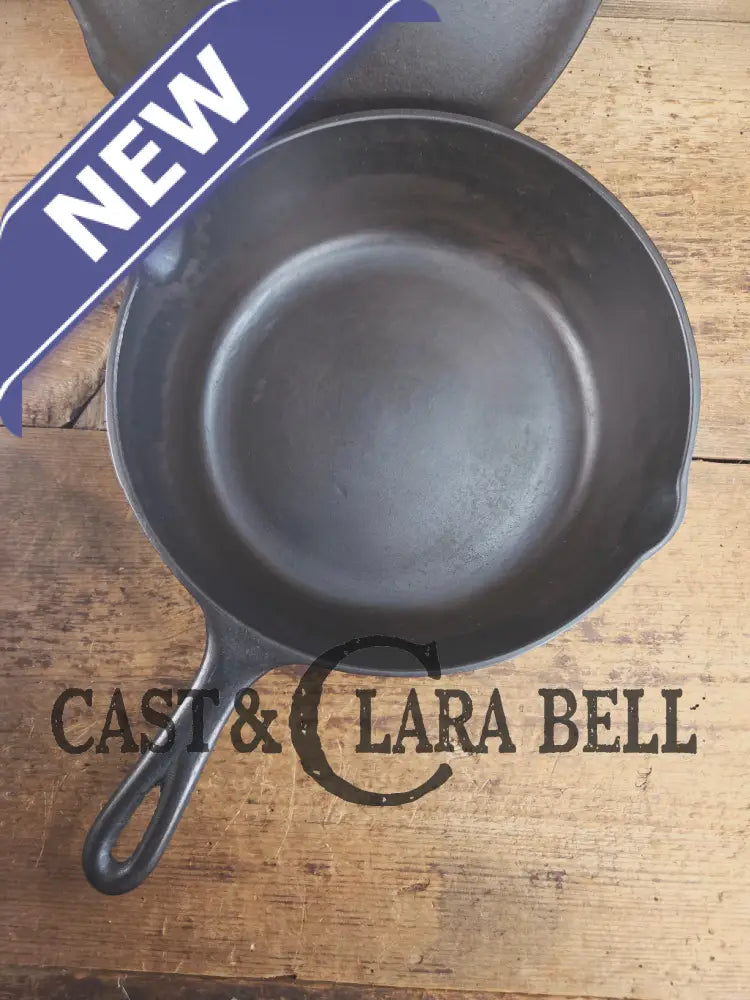 1930’s Birmingham Stove & Range (BSR) Red Mountain Series #8G2 Deep Skillet 8 with Lid 8B. Restored and ready to fry!