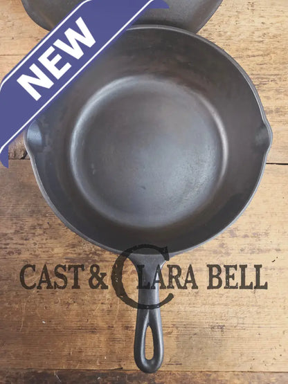 1930’s Birmingham Stove & Range (BSR) Red Mountain Series #8G2 Deep Skillet 8 with Lid 8B. Restored and ready to fry!