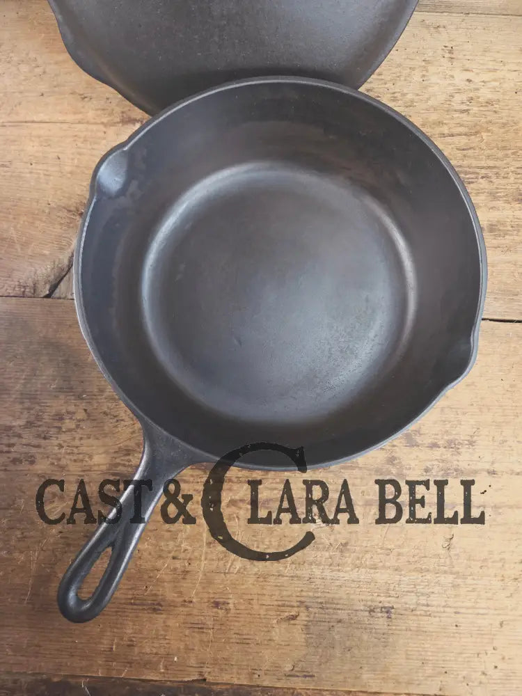 1930’s Birmingham Stove & Range (BSR) Red Mountain Series #8G2 Deep Skillet 8 with Lid 8B. Restored and ready to fry!