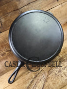 1930’s era Lodge #12 Cast Iron Skillet with 3 Notch Heat Ring. HUGE and perfect for large batch cooking. Gas or
