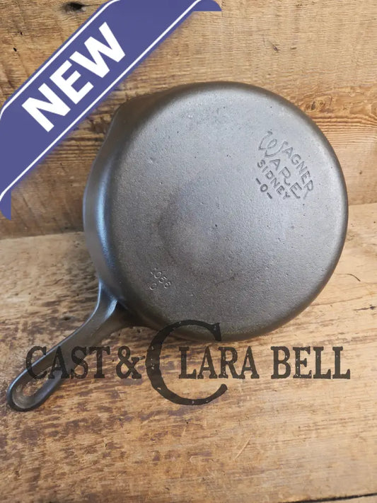 1930s Era Wagner Ware #6 Cast Iron Sautee Skillet with Smooth Bottom 1056 Skillet