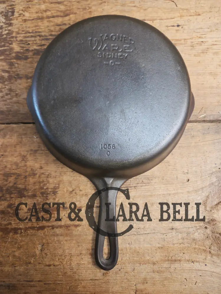 1930s Era Wagner Ware #6 Cast Iron Sautee Skillet with Smooth Bottom 1056 Skillet