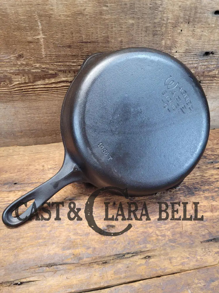 1930S Era Wagner Ware #6 Cast Iron Sautee Skillet With Smooth Bottom 1056 T