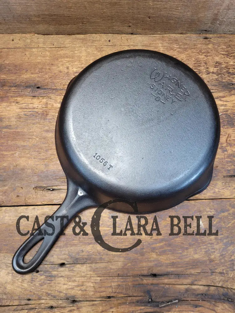 1930S Era Wagner Ware #6 Cast Iron Sautee Skillet With Smooth Bottom 1056 T