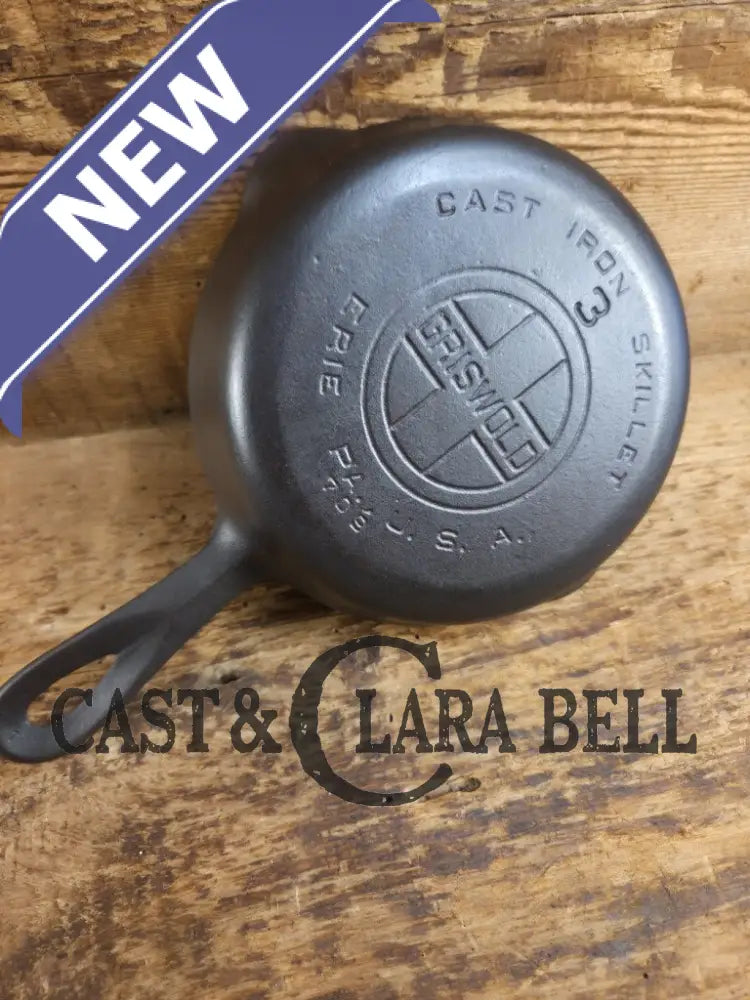 1930’s Griswold #3 Cast Iron Egg Skillet with Large Block Logo 709 Skillet