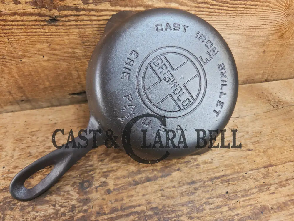 1930’s Griswold #3 Cast Iron Egg Skillet with Large Block Logo 709 A Skillet