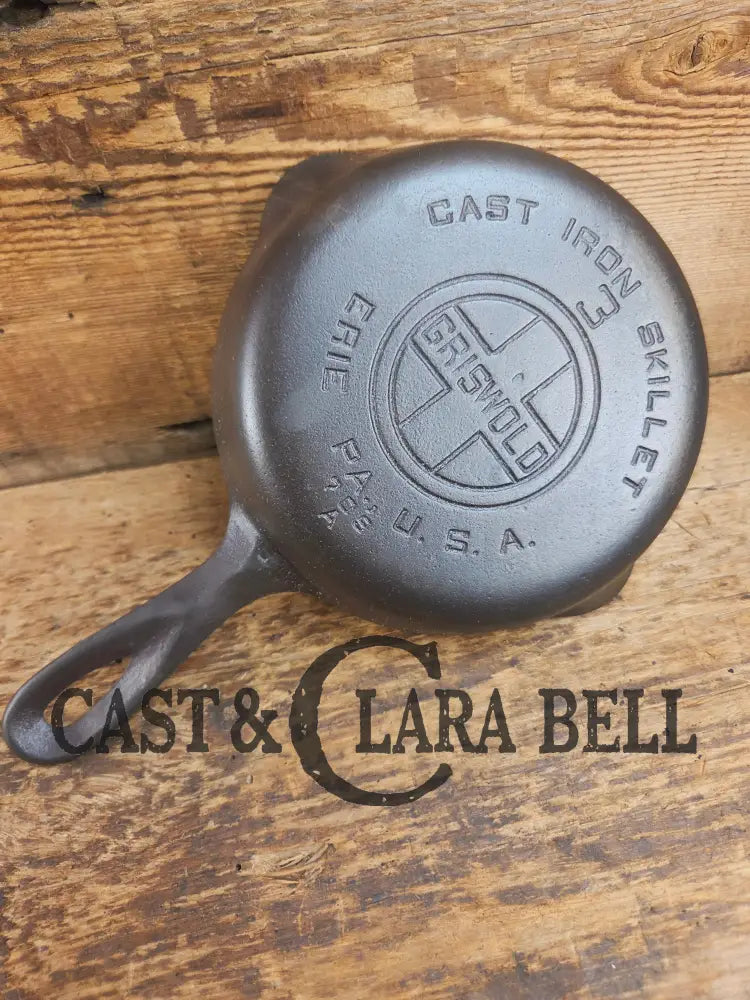 1930’s Griswold #3 Cast Iron Egg Skillet with Large Block Logo 709 A Skillet