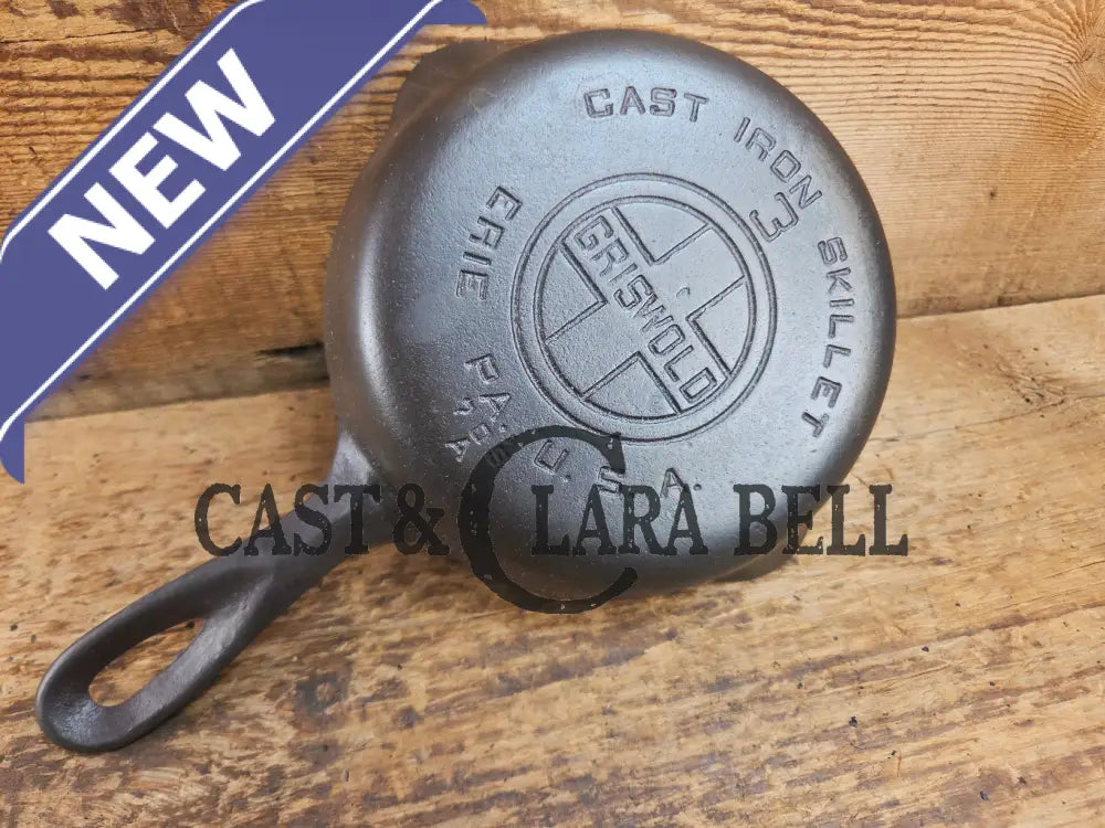 1930’s Griswold #3 Cast Iron Egg Skillet with Large Block Logo 709 A Skillet