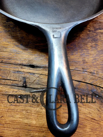 1930’S Griswold #5 Cast Iron Skillet With Large Block Logo 724 B. Awesome Saute Skillet!