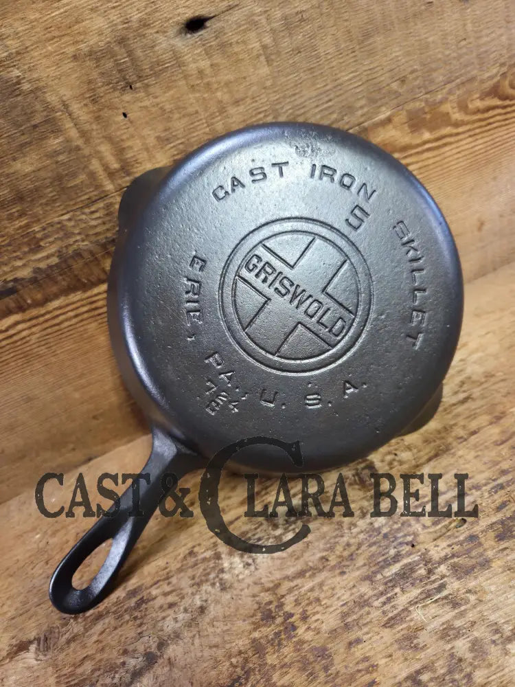 1930’s Griswold #5 Cast Iron Skillet with Large Block Logo 724 C. Awesome sauté skillet! Skillet