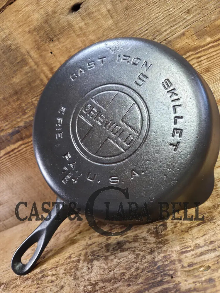 1930’s Griswold #5 Cast Iron Skillet with Large Block Logo 724 C. Awesome sauté skillet! Skillet