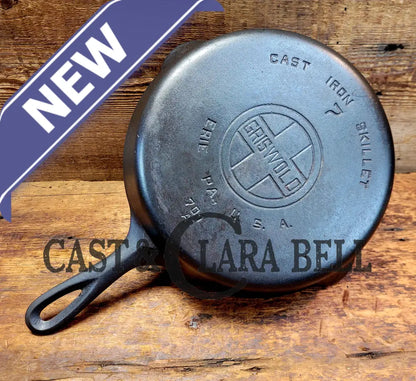 1930’S Griswold #7 Skillet W Large Block Logo Smooth Bottom 701 A. Perfect For Gas Or Coil Ranges!