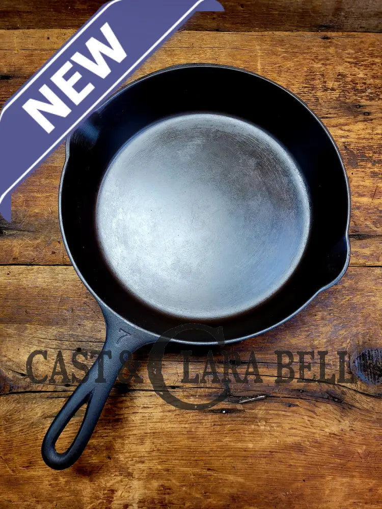 1930’S Griswold #7 Skillet W Large Block Logo Smooth Bottom 701 A. Perfect For Gas Or Coil Ranges!