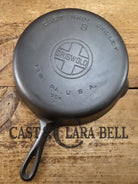 1930’s Griswold #8 Cast Iron Skillet with Large Block Logo 704 A. Perfect for ALL cooktops Skillet