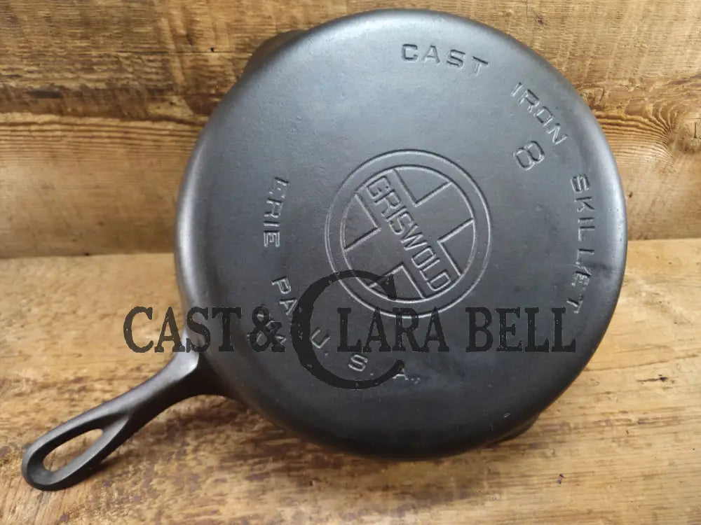 1930’s Griswold #8 Cast Iron Skillet with Large Block Logo 704 A. Perfect for ALL cooktops Skillet