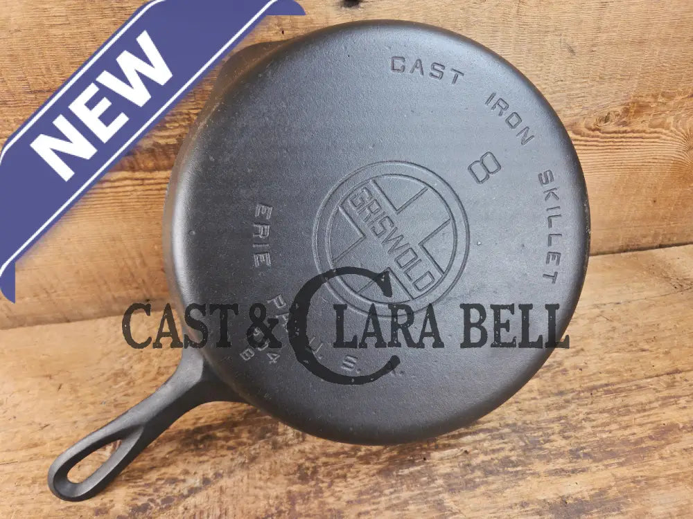 1930’s Griswold #8 Cast Iron Skillet with Large Block Logo 704 B Skillet