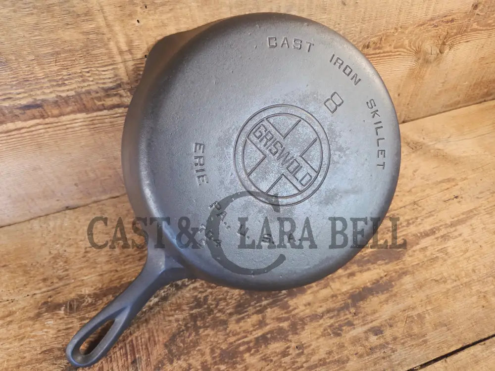 1930’s Griswold #8 Cast Iron Skillet with Large Block Logo 704 C - Skillet
