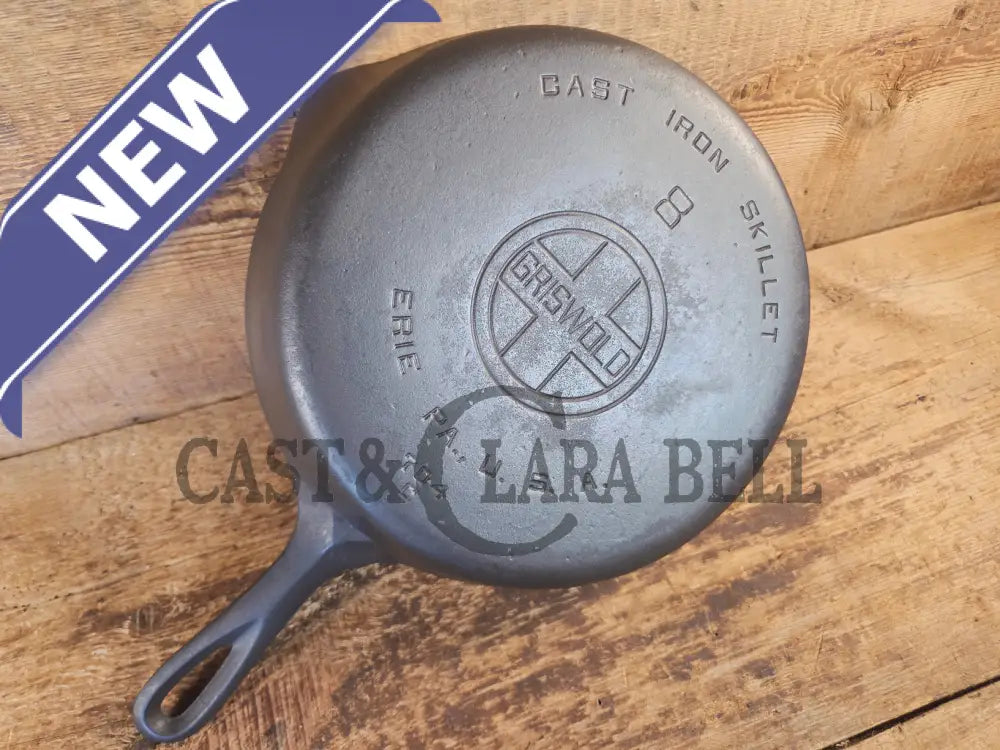 1930’s Griswold #8 Cast Iron Skillet with Large Block Logo 704 C - Skillet
