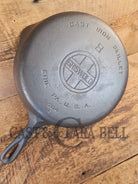 1930’s Griswold #8 Cast Iron Skillet with Large Block Logo 704 C - Skillet