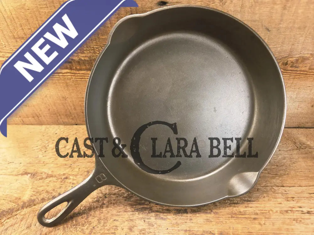 1930’s Griswold #8 Cast Iron Skillet with Large Block Logo 704 D Skillet