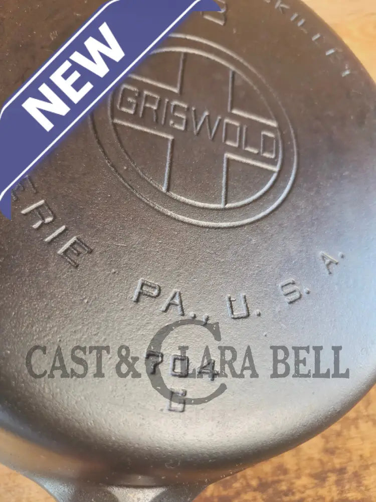 1930’s Griswold #8 Cast Iron Skillet with Large Block Logo 704 G - Skillet