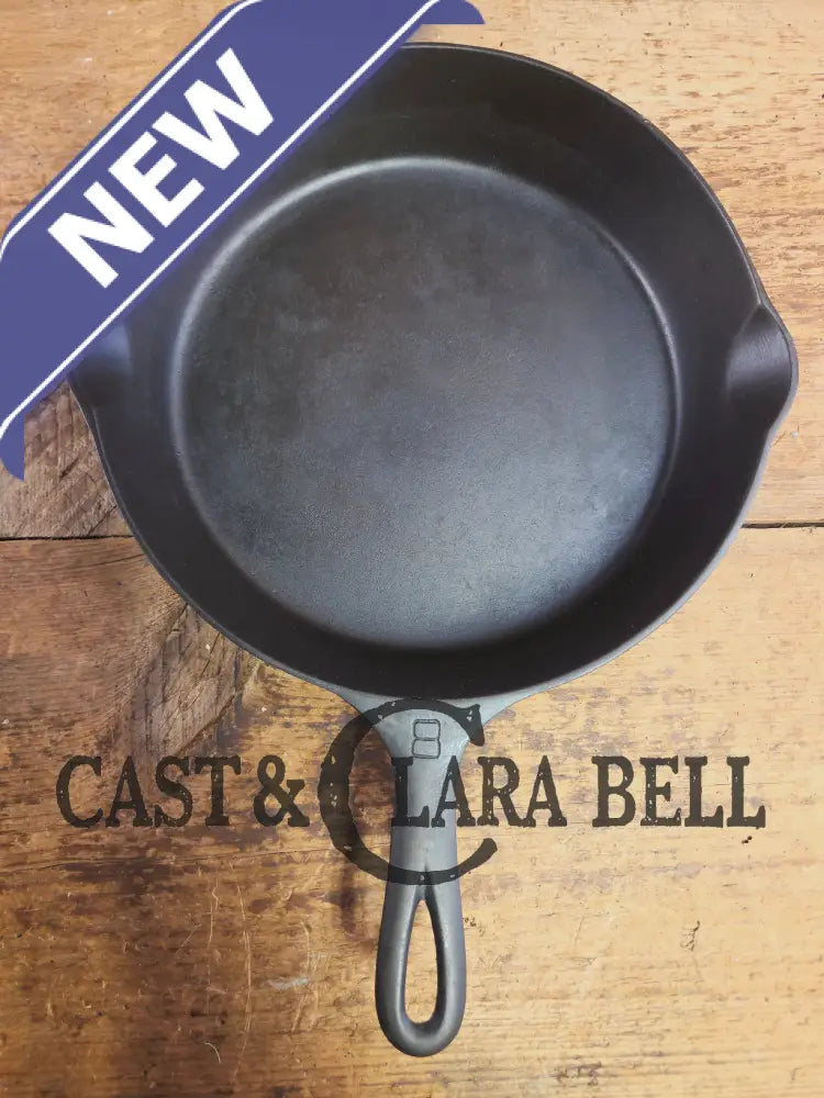 1930’s Griswold #8 Cast Iron Skillet with Large Block Logo 704 G Skillet