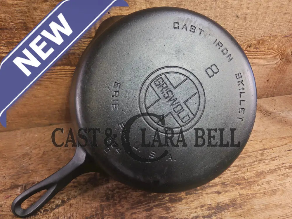 1930’s Griswold #8 Cast Iron Skillet with Large Block Logo 704 G Skillet