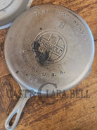 1930’s Griswold #8 Chrome Finish Cast Iron Skillet AND Matching Lid - Skillet