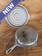 1930’s Griswold #8 Chrome Finish Cast Iron Skillet AND Matching Lid - Skillet
