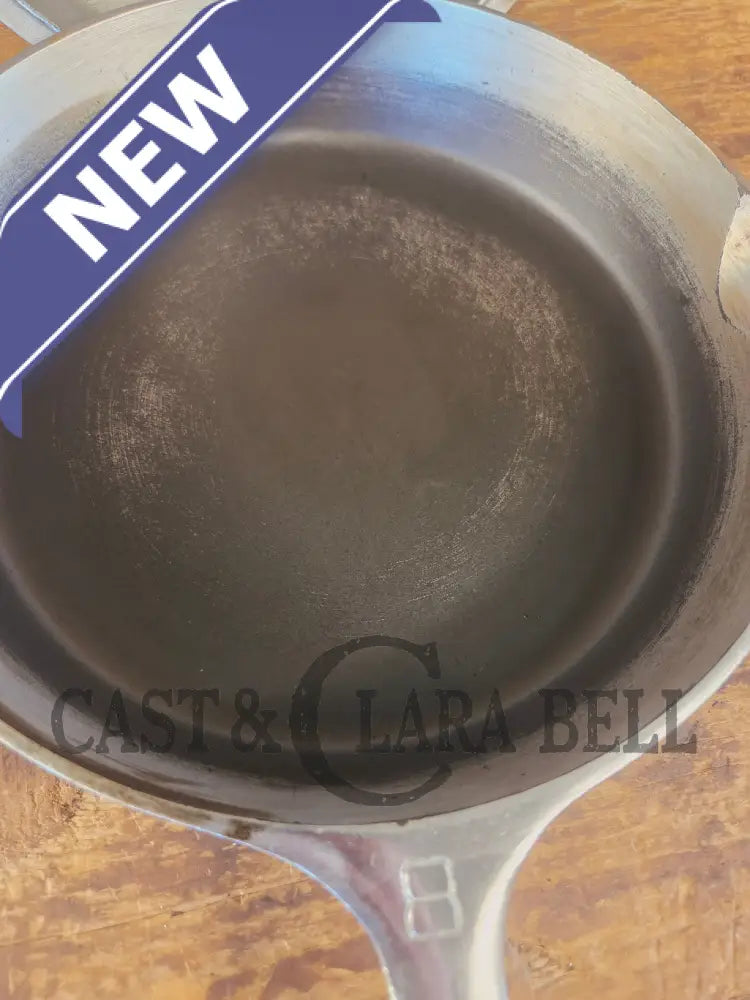 1930’s Griswold #8 Chrome Finish Cast Iron Skillet AND Matching Lid - Skillet