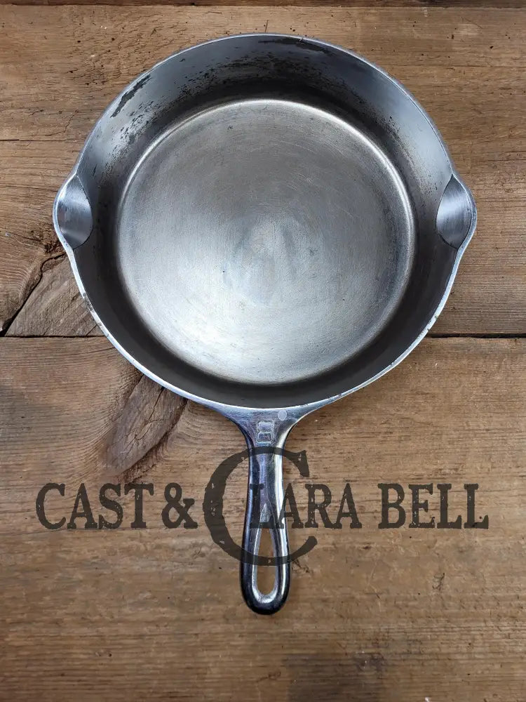 1930’S Griswold #8 Chrome Finish Cast Iron Skillet With Large Block Logo 704