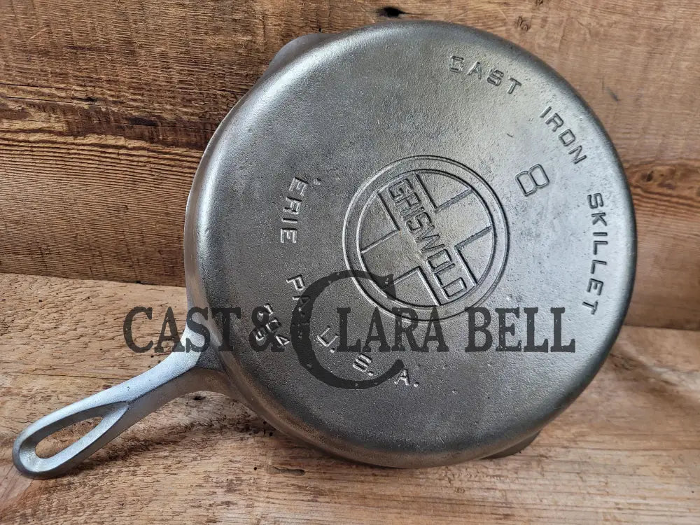 1930’S Griswold #8 Chrome Finish Cast Iron Skillet With Large Block Logo 704