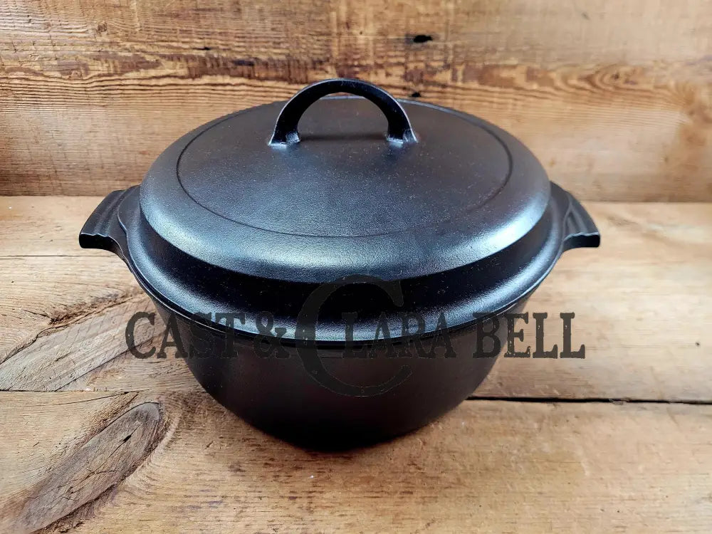 1930’S Griswold #8 Dutch Oven 2568 With Matching Hinged Lid! Beautiful Piece For Your Gourmet