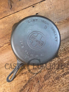 1930’s Griswold #8 Skillet with Large Block Logo and Smooth Bottom 704 S - Skillet