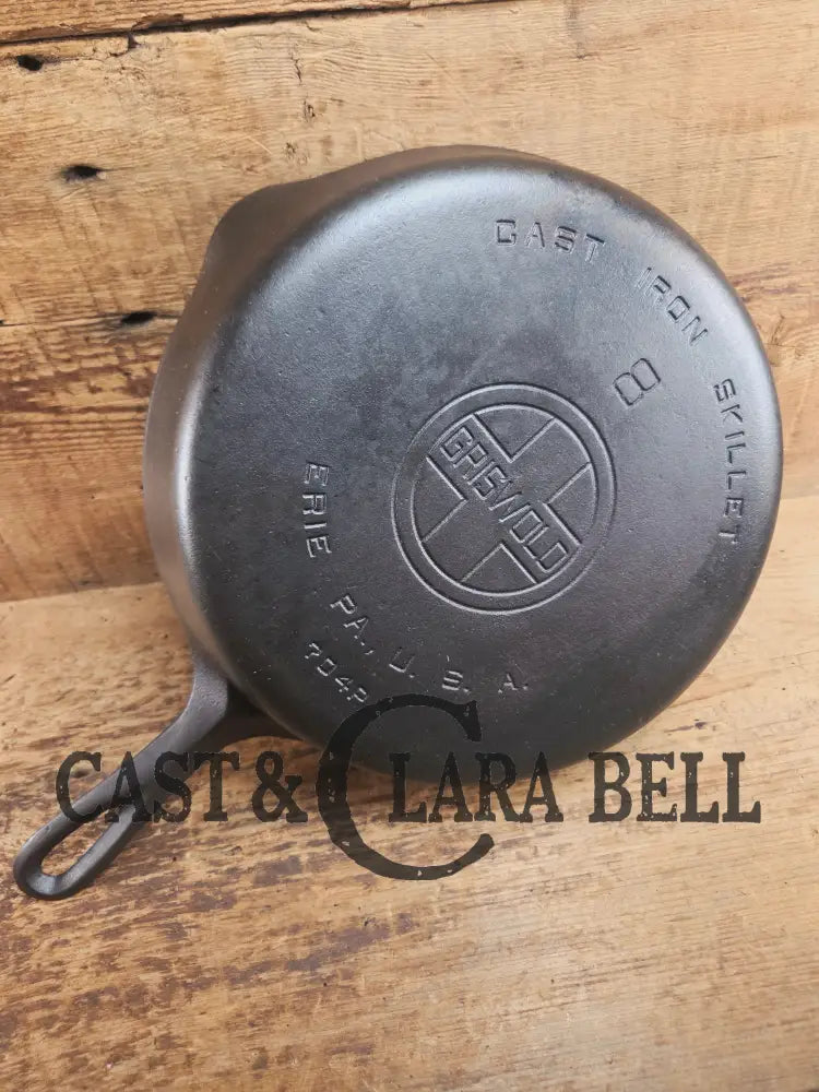 The Classic! Griswold #8 Skillet with Large Block Logo and Smooth Bottom Erie PA USA p/n 704 P Skillet