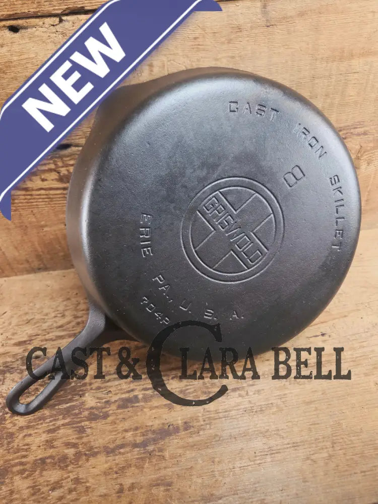 The Classic! Griswold #8 Skillet with Large Block Logo and Smooth Bottom Erie PA USA p/n 704 P Skillet