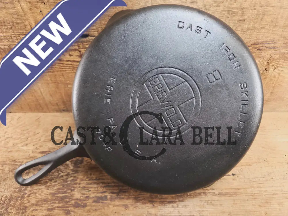 The Classic! Griswold #8 Skillet with Large Block Logo and Smooth Bottom Erie PA USA p/n 704 P Skillet