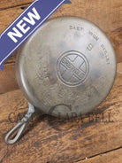 1930’s Griswold #9 Skillet with Large Block Logo Smooth Bottom and cool chrome finish! 710 C - Skillet